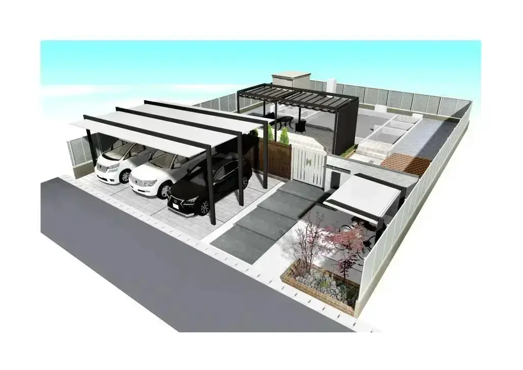 3Dパース 建物あり 昼景 B1